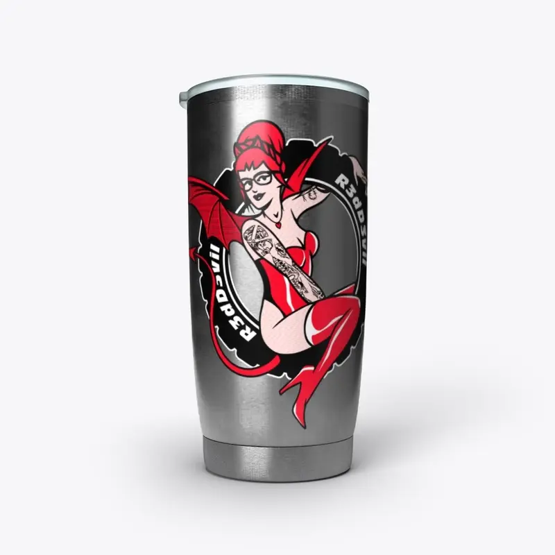 R3dD3vil Pinup Steel Tumbler